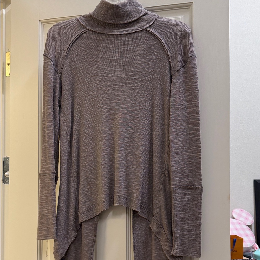 Gray Turtleneck Sweater